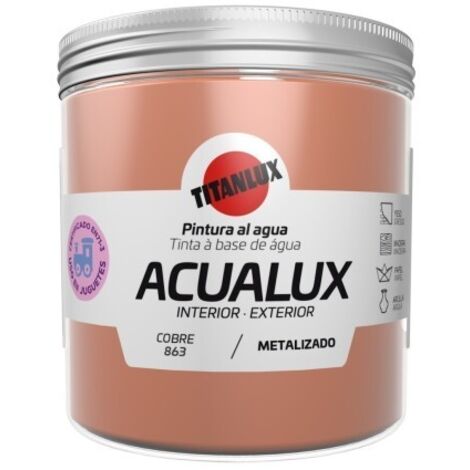 Pintura Manualidades Al Agua 250 Ml Cobre Satinado Metalalizado Acualux