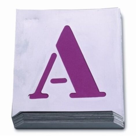 Abecedario pintar 100 mm chapa aluminio nusac