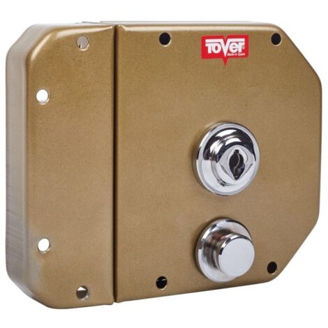 Cerradura seg. sobr. 1p tover oro 7001 izq con resbalon 7001