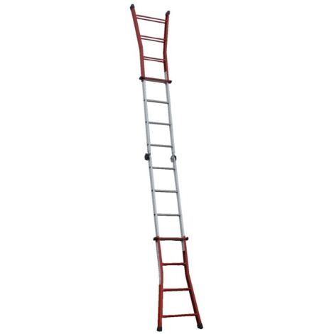 Escalera ind.mult tijera 3,60mt 8+8 telesc al/ac serafina mi