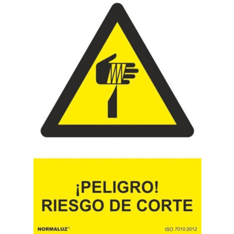 Señal 210x300mm pvc peligro riesgo de corte rd30066 (1/2)