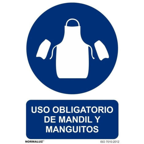 Señal 210x300mm pvc uso obligatorio  mandil y mangui rd20021 (1/2)