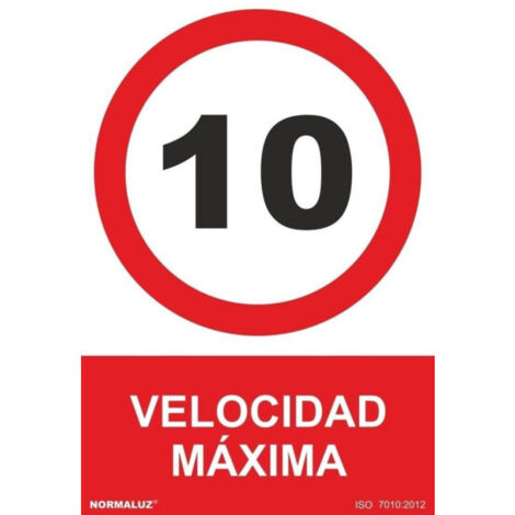 Señal 210X300Mm Pvc Velocidad Maxima 10 Rd40077 (1/3)