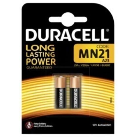 Pila alcalina mn21 12v mando distancia mn21 duracell 2 pz