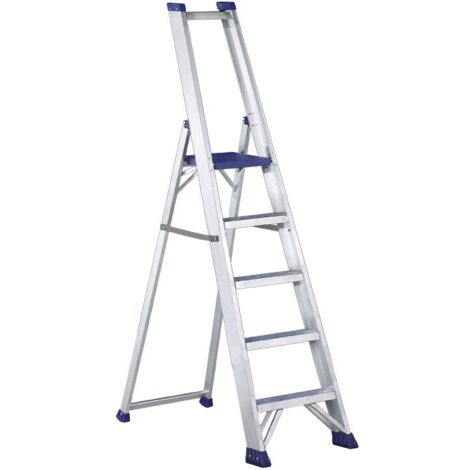 Escalera ind tijera 1,16mt 5 peldaños anch alu regina svelt