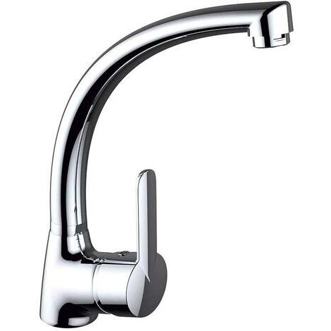 Grifo Cocina Fregadero 34X14X6,54Cm Monomando Caño Tubo Laton Cromo Urban C