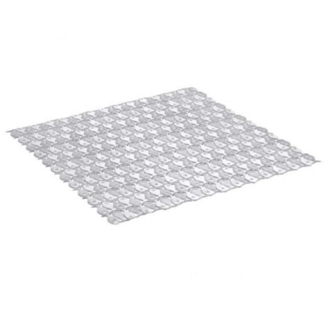 ALFOMBRA BAÑO TRANSLUCIDA PVC VENTOSAS 54 X 54 CM - 5510101
