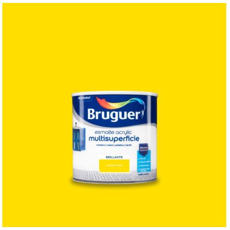 Bruguer Acrylic Multisuperficie Esmalte al agua Brillante Amarillo Limón 250 ml