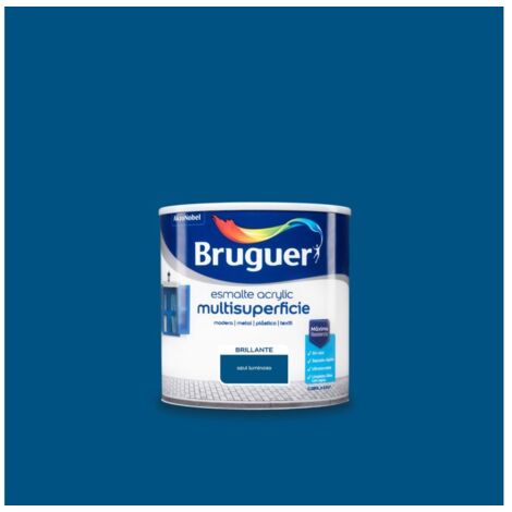 Bruguer Acrylic Multisuperficie Esmalte al agua Brillante Azul Lumino 250 ml