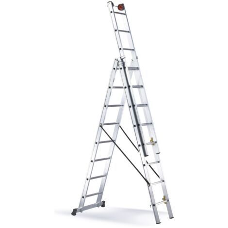 Escalera ind transf 1,80/4,10mt 06 peldaños tr.c/base alu sv