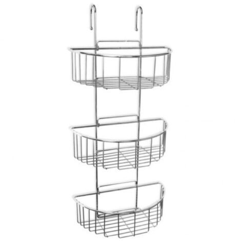 Cestillo de baño ovalado 3 alturas – Metal cromado – Dimensiones 27x18x60 cm – Accesorio para ducha y lavabo – Ta-Tay (1/4)