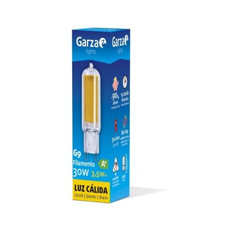 Bombilla ilumin led filamento garza g9 3,5w 3000lm 2700k