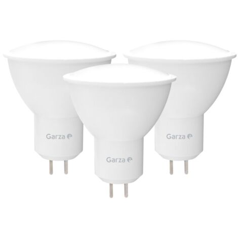 Bombilla ilumin dicr led garza gu 5.3 7w 700lm 3000k 3 pz