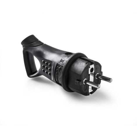 Clavija elec 16a-250v tt goma term negro ip44 famat