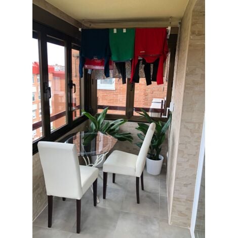 Tendedero techo manivela 180cm ac bl sube-baja efegete