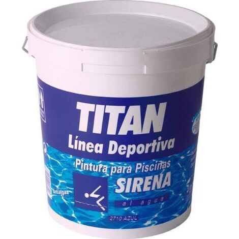 Titan – Pintura para piscina Sirena al agua 04L – Mate para cemento y hormigón – Conservante frente a algas – Secado a 23°C (1/5)
