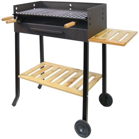 Barbacoa carb 88x68x40cm p/inox c/rda h. el zorro