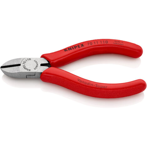 KNIPEX 70 11 110 Alicate de corte diagonal recubiertos de plástico Negro atramentado 110 mm