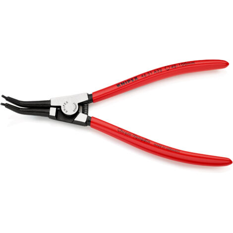 KNIPEX 46 31 A32 Alicate para arandelas para arandelas exteriores de ejes en ángulo de 45° recubiertos de plástico Negro atramentado 210 mm