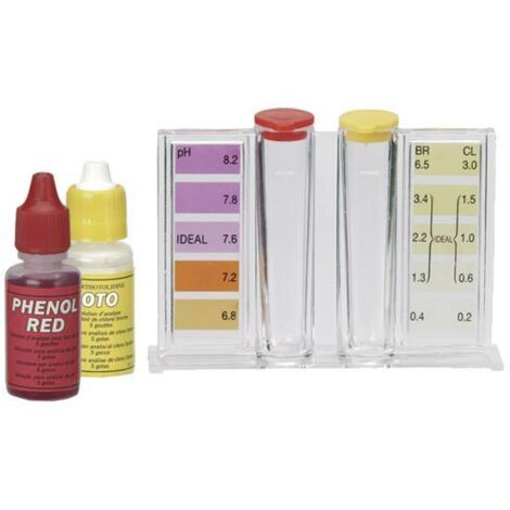 Analizador manual de ph y cloro para piscinas liquido