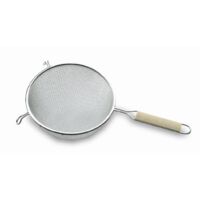 Colador coc media bola 18cm mango baquelita inox lacor