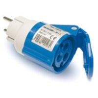 Adaptador clavija elec 2p+ttl base 2p+t pol/abs az famat