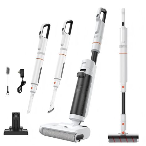 JONR ED20 Pro Nass Trockensauger akku, 17000Pa 4-in-1 Kabelloser Staubsauger mit Wischfunktion, Kantenreinigung, Selbstreinigung mit Lufttrocknung