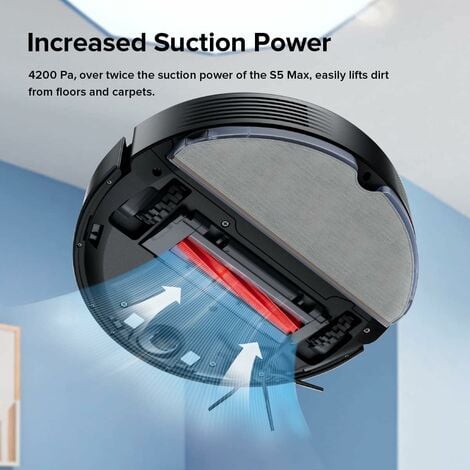Roborock Q7 Max Wischroboter-Staubsauger 4200 Pa Lidar-Navigationsroboter-Staubsauger WiFi/Alexa/APP-Mapping