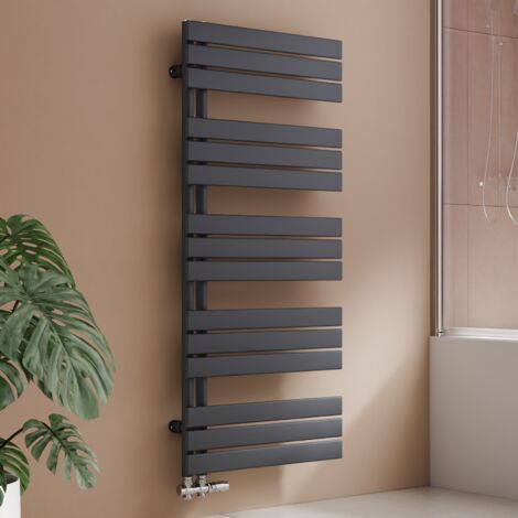 S'AFIELINA Badheizkörper Handtuchheizkörper Flach Paneel Heizkörper für Bad Seitenanschlusss Anthrazit 1320x600mm 798 Watt
