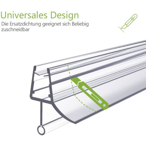 S'AFIELINA Ersatzdichtung Wasserabweiser Duschdichtung Schwallschutz Duschkabine Bad 7-8mm Glas 80cm