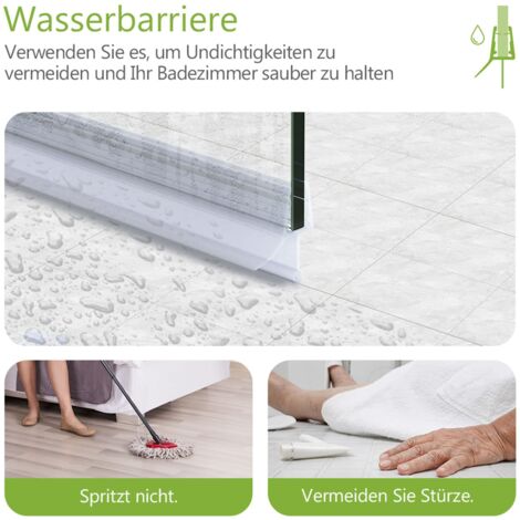 S'AFIELINA Ersatzdichtung Wasserabweiser Duschdichtung Schwallschutz Duschkabine Bad 7-8mm Glas 80cm