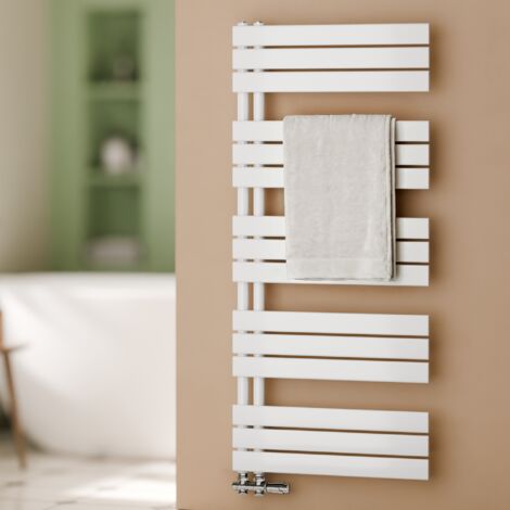 S'AFIELINA Badheizkörper Handtuchheizkörper Weiß Flach Paneel Seitenanschlusss Heizkörper für Bad 1320x600mm 798 Watt