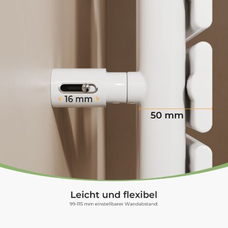 S'AFIELINA Badheizkörper Handtuchheizkörper Weiß Flach Paneel Seitenanschlusss Heizkörper für Bad 762x400mm 342 Watt