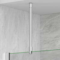 S'AFIELINA Dusch-Stabilisierungsstange aus Edelstahl, rund, für Glas 6–10 mm, auch für Decke, ideal für Duschabtrennungen,3 Stück