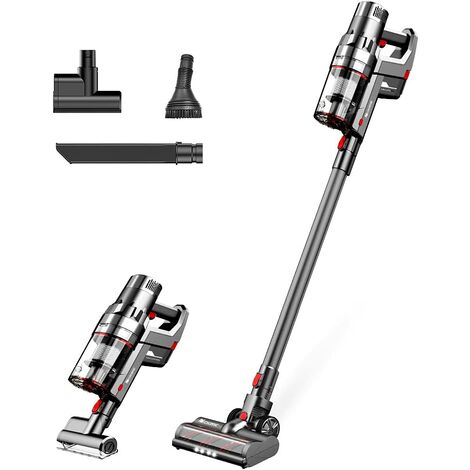 Proscenic P11 Aspiradora Sin Cable, Tanque con Trapo, Potente con 450W, Aspiradora Escoba, Pantalla Táctil, 55 Minutos, 3 Modos y 4 Cepillos/Alfombra/Cortina/Pelo de Mascotas