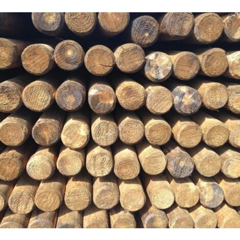 Holzpfahl 10 Stk. 6cm Stärke x 150cm Höhe KDIgrün Pfahl Baumpfahl für