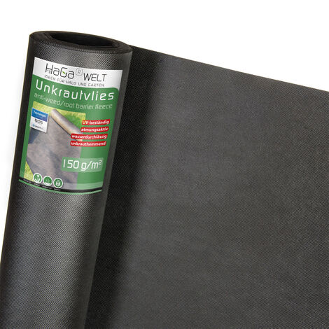 UNKRAUTVLIES 150g/m² 1,6m x 50m Unkrautflies Gartenvlies Schutzvlies