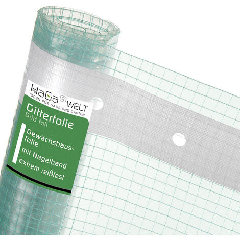 GITTERFOLIE in 1,5m Breite (Meterware) für Gewächshausbau Folientunnel
