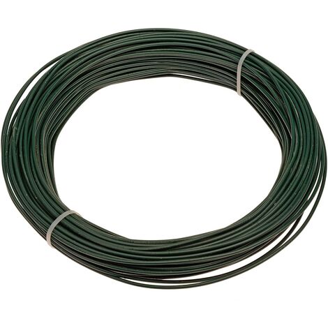 Spanndraht 3mm x 10m Gartendraht für Maschendrahtzaun in grün (1/5)