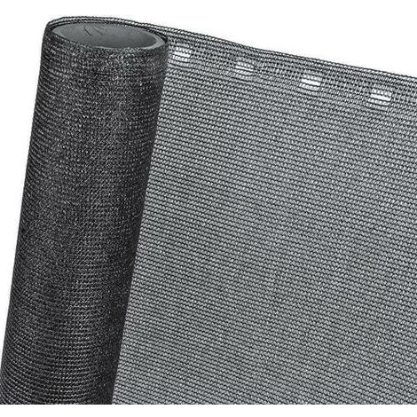 HaGa® Zaunblende Sichtblende Schattiernetz 85% 0,9m x 50m schwarz (1/4)