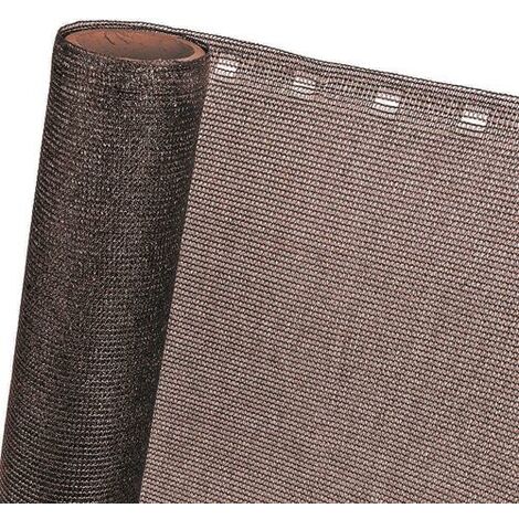 HaGa® Zaunblende Sichtblende Schattiernetz 85% 0,9m x 50m braun (1/4)