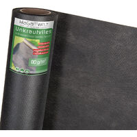 GARTENVLIES 80g/m² in 1,6m Breite (Meterware) Unkrautvlies Trennvlies Mulchvlies