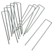 100 Erdanker Metall verzinkt u-förmig 150mmx30mm Ø3mm für Vlies und Gitter