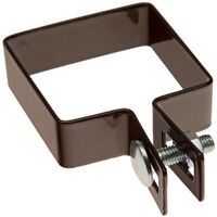 HaGa® Strebenschelle 7cm x 7cm Befestigungscchelle eckig für Pfosten in braun 10 Stück