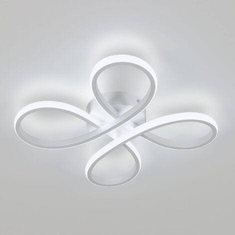 COMELY Modern LED Ceiling Light, 30W Floral Design Ceiling Lamp, LED Ceiling Light Fixture for Bedroom, Living Room, Dining Room, Kitchen - White - 6500K White Light