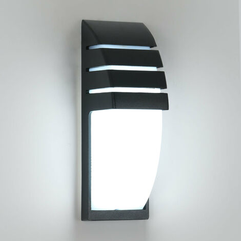 COMELY Indoor Outdoor Wall Light, Black 12W 6000K Cool White LED, IP65 Waterproof Wall Lamp for Yard, Garden, Terrace, Close, Patio
