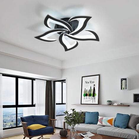 COMELY Dimmable LED Ceiling Light, 40W 3500LM Modern Ceiling Lamp with Remote Control, Creative Petals Design, Acrylic Ceiling Light for Living Room, Bedroom, Dining Room, Φ66cm