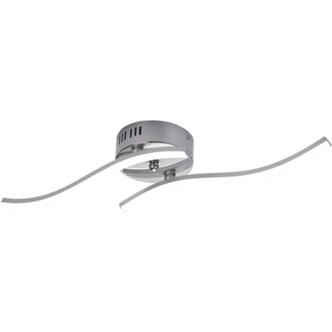 COMELY Modern LED Ceiling Light, Wavy Design, LED Ceiling Light for Bedroom, LED Lamp for Stairs, Hallway (2 LED Arms, 14W, Cool White 6500K) (1/5)