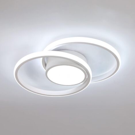 COMELY Modern LED Ceiling Light for Living Room, Ceiling Luminaire for Kitchen, Round Ceiling Lamp for Bedroom and Living Room, Diameter 40cm - 42W - White - Cool White Light 6500K