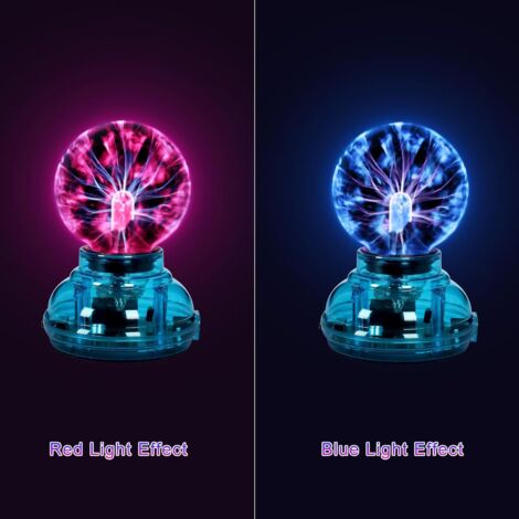 COMELY Magic Plasma Ball Toy Gift 7.5cm, Touch Sensitive USB Luminous ...